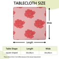 thumbnail image 2 of Square Tablecloth with Elastic Edges 34 * 34 Inch Pioneer Waterproof Red Peony Flower Petals Table Cover Washable Indoor and Outdoor for Party Kitchen Dinner Banquet Patio Picnic, 2 of 6