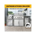 thumbnail image 2 of Qinaqin 30 x 10 Inch Large-Capacity Triple Cajón Stainless Steel BBQ 304 3 Gabinete para Outdoor Kitchen Islands & (20in cm de Ancho X 10in Altura 30in de, 2 of 6