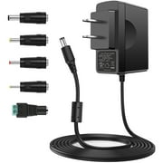 TKDY 9V 1.5A Power Supply Charger Cord, 110-240Vac to DC 9V 1A AC Adapter DC Plug Center Positive for Arduino UNO R3, Schwinn Bike A10 140 170 Crosley Cruiser Record Player LED Strip Light