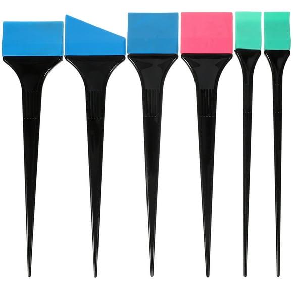 1 juego de 6 pinceles de silicona para tinte para el cabello, aplicador de cepillos para teñir el cabello para el hogar del salón