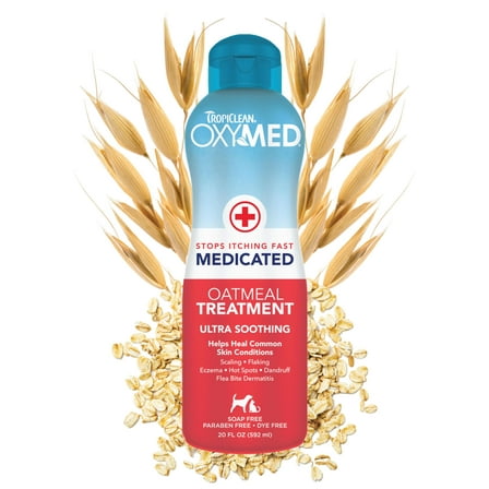 Oxymed Medicated Cat & Dog Conditioner For Itchy Skin | Skin Soothing Oatmeal Conditioner For Dogs & Cats | 20 Oz