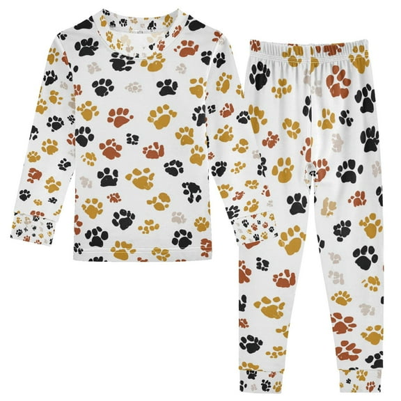 Boys Pajamas Girls Pajama Dog Paw Cute Comfortable Cotton Two-piece Pajama Set
