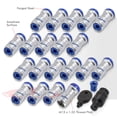 thumbnail image 3 of AJP Distributors Godsnow JDM Universal Open Ended Lug Nuts M12 X 1.25MM Thread Pitch Performance Aftermarket Tuner Wheels Rims 20-Pieces Set + Locking Keys Forged Steel Anodized Chrome Body Blue Trim, 3 of 4