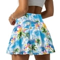 thumbnail image 2 of Uorisango Palm Tree Frangipani Women's Tennis Golf Skirts Breathable Women's Active Performance Skort with Pockets Versatile Mini Skirts for Workout Pickleball Running, 2 of 7