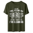 thumbnail image 3 of Hauts d'Été Amusants pour Femmes Lettres Imprimées Col Rond Manches Courtes Mode T-Shirt, 3 of 7