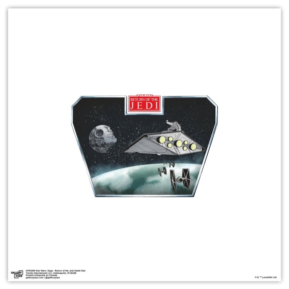 Gallery Pops Star Wars: Saga - Return of the Jedi Death Star Wall Art, Unframed Version, 12" x 12"