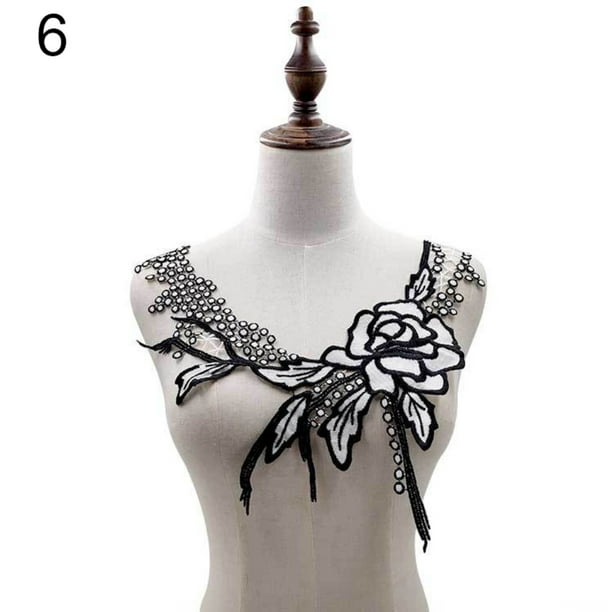 Cuteam DIY Floral Lace Neckline Neck Collar Trim Dress Clothes Sewing
