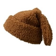 thumbnail image 2 of D-GROEE Floppy Sherpa Beanie Hats Cute Bunny Ears Funny Hat Fluffy Winter Cap Warm Rabbit Skull Cap Outdoor Slouchy Hat, 2 of 8
