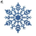 thumbnail image 2 of PULLIMORE 12 PCS Glitter Christmas Hanging Snowflake Ornaments Xmas Tree Party Home Decor (Blue), 2 of 9
