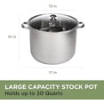 thumbnail image 4 of Stainless Steel Stock Pot, Encapsulated Induction Ready Cooking Pot with Glass Lid, Oven Safe, Dishwasher Safe Soup Pot, 20-Quart, 4 of 7