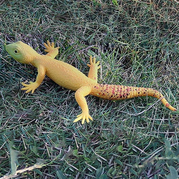 Soft Rubber Leopard Gecko Lizard Model Toy Realistic Simulation Animal For Kids Early Education Prank Play