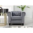 thumbnail image 3 of Rnfurnishings inc Arav 2-Piece Living Room Furniture Velvet fabric Set-Gray, 3 of 8