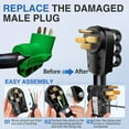 thumbnail image 2 of Nilight 50 Amp RV Male Replacement Plug 125/250 Volt Heavy Duty Receptacle with Handle ETL Listed NEMA 14-50P for Camper Caravan Motorhome Van Trailer, 2 of 9