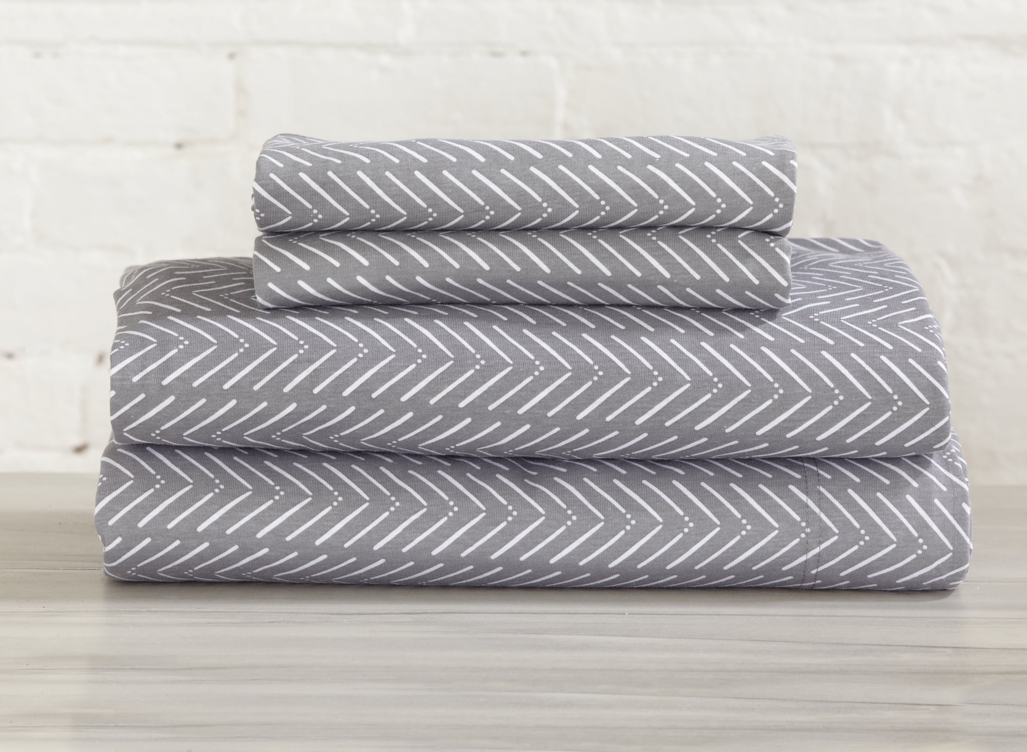 Great Bay Home Extra Soft Heather Jersey Knit Sheet Set