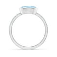 thumbnail image 2 of Angara Natural 1 Ct. Aquamarine with Diamond Solitaire Ring in 14K White Gold for Women (Ring Size: 3.5), 2 of 10