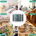 thumbnail image 4 of Meter Indoor Outdoor Temperature Meter with Wireless Sensor Digital Temperature Monitor Meter  & Min Record Large LCD Display for Home Bedroom Office 1 Sensor, 4 of 7