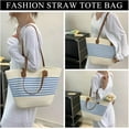 thumbnail image 2 of Kukuzhu Straw Beach Bag, Summer Woven Tote Bag Shoulder Handbag Straw Purses and Handbags for Women Vacation, 2 of 7