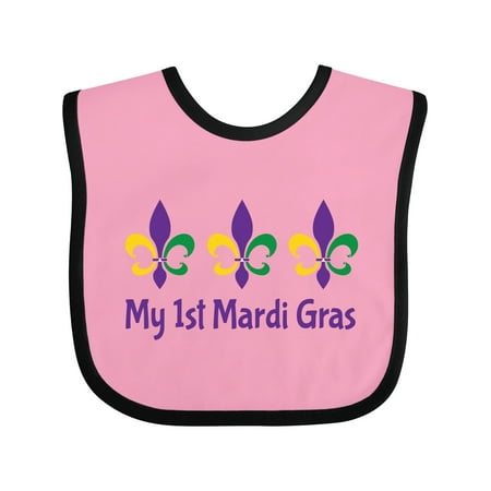 

Inktastic My 1st Mardi Gras Fleur De Lis Gift Baby Boy or Baby Girl Bib