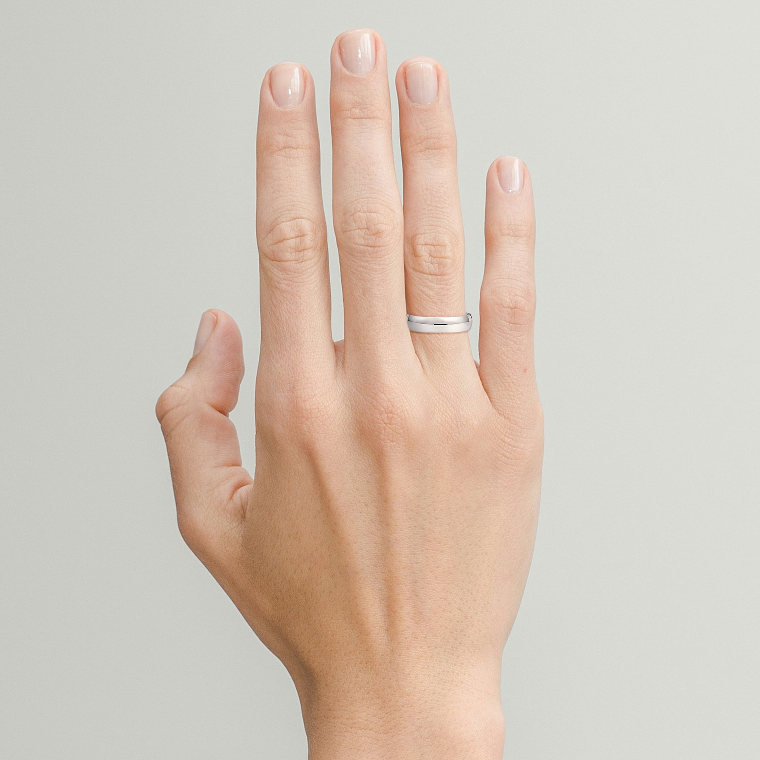 Oxford Ivy Oxford Ivy Men's 14K White Gold 5mm Comfort Fit Plain Wedding Band (Available Ring Sizes 8-14) Size 8.5