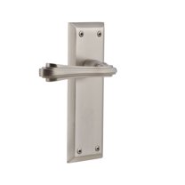 Nostalgic Warehouse Nykflr_Sd_Nk_Lh Fleur Non-Turning One-Sided Door Lever - Nickel
