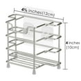 thumbnail image 3 of Wall Mount Toothbrush Holder, Stainless Steel Tooth Brush Stand, Wallmount/Countertop 3 Slots Organizer Compatible with Colgate Extra Clean, Oral-B CrossAction (Brushed Nickel), 3 of 6