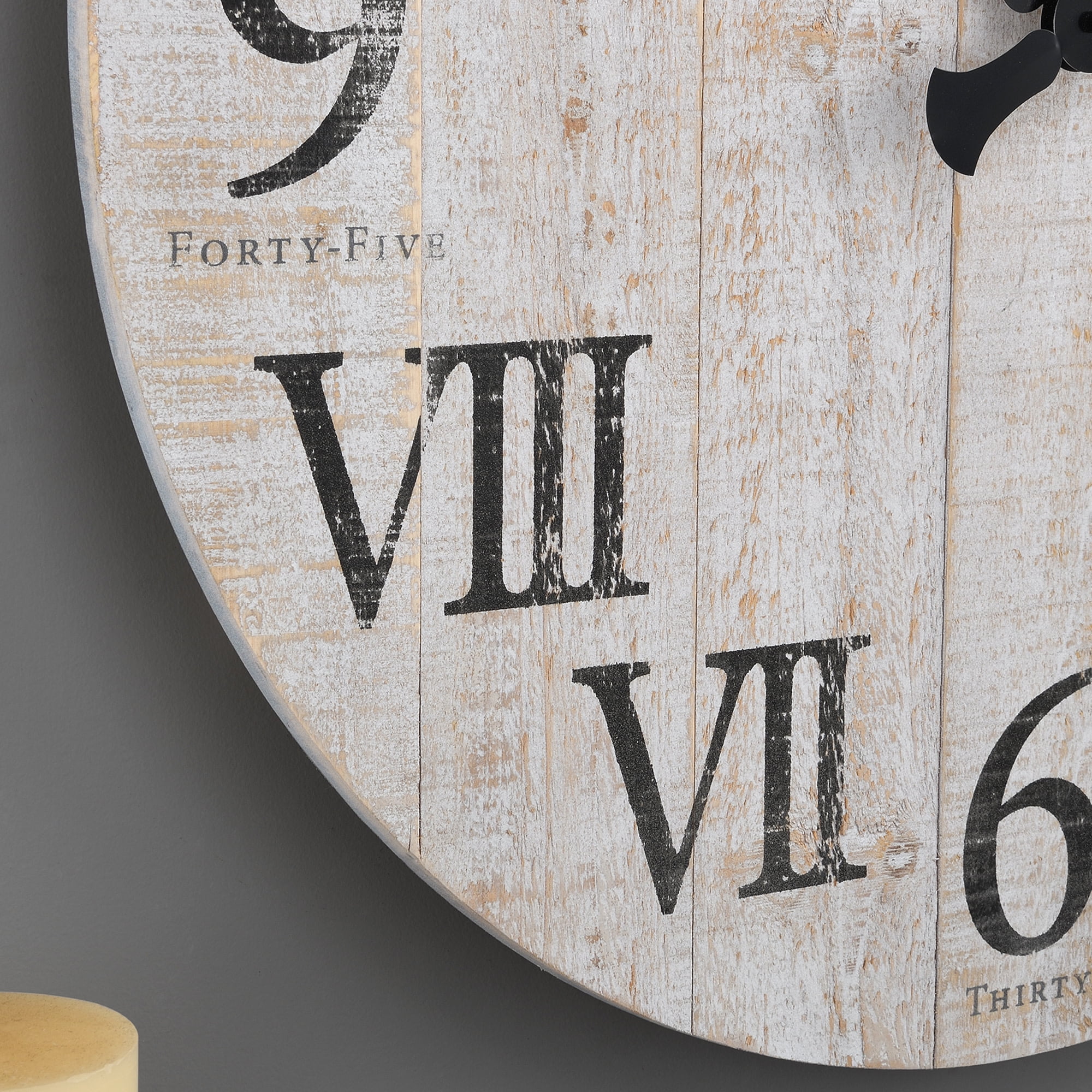 FirsTime & Co. White Rustic Barn Wood Wall Clock, Farmhouse, Analog, 24 x 2 x 24 in
