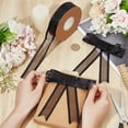 thumbnail image 3 of 20 Yards Black Wired Edged Ribbon 1 Inch Satin Edge Sheer Ribbon for Gift Wrapping Wedding Birthday Party Decoration Craft Floral Flower Wrapping, 3 of 8
