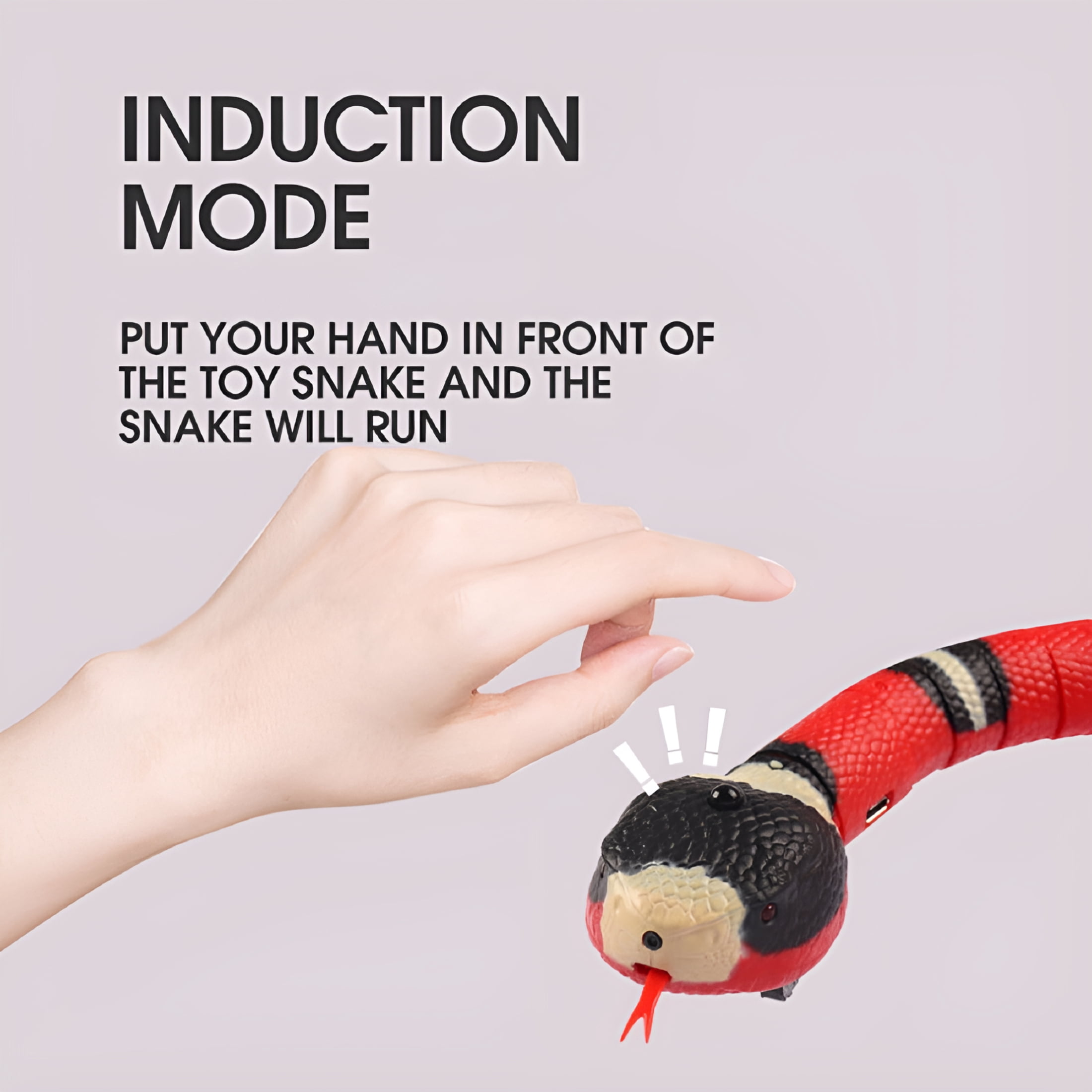 BESTSKY 2026 New Electric Snake Cat Interactive Toy Usb Simulation Intelligent Induction Prank Props Remote Control Snake