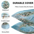 thumbnail image 4 of Waterproof Throw Pillow Covers Set of 2, 26x26 Inch Blue Coastal Christmas Decorative Pillowcases Outdoor Pillow Slip Cushion Covers Set for Couch Tent Nautical Summer Beach Shell Conch, 4 of 7