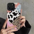 thumbnail image 3 of Ins Creative Leopard Cow Silicone Leather Case For iPhone 15 14 13 Pro Max 11 12 Mini SE 7 8 Plus X XR XS Soft Shockproof Cover, 3 of 4