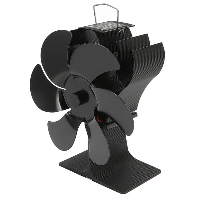 Ventilador De Estufa De 6 Aspas, Ventilador De Estufa De Calor Resistente A Altas Temperaturas, Arranque Automático, Negro, Para El Hogar, 152mm