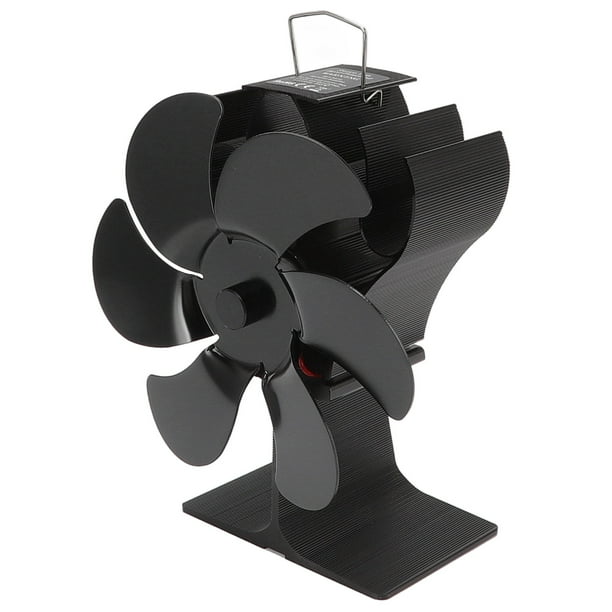 Ventilador De Estufa De 6 Aspas, Ventilador De Estufa De Calor Resistente A Altas Temperaturas, Arranque Automático, Negro, Para El Hogar, 152mm