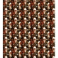 thumbnail image 3 of Ambesonne Halloween Duvet Cover Set, Mexican Skeleton Heads, 2-Calking, Ruby Off White, 3 of 7