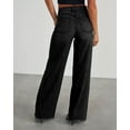 thumbnail image 2 of Women's Wide Leg Jeans Casual Baggy Denim Pants with Frayed Raw Hem, 2 of 5