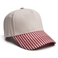 thumbnail image 4 of LIZENG Beige Top Striped Brim Baseball Cap for Women Men Two Tone Trucker Hat Lightweight Soft Cotton Adjustable Curved Bill Dad Hat Casual Outdoor Sun Hat, 4 of 6