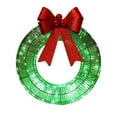 thumbnail image 2 of Dserfhy Lighted Christmas Wreath Battery Operated Pre-Lit Wreath with Large Bow And LED Lights for Indoor Outdoor Christmas Holiday Yard Garden Porch Decor, 2 of 8