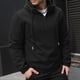 thumbnail image 1 of Sudadera con capucha para hombre, de colores sólidos, informal, con cremallera, sudadera con capucha, manga larga, bolsillo, sudadera deportiva, blusa de poliéster para hombre, 1 of 6