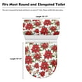 thumbnail image 5 of Renewold 2 Pieces Stretchable Bathroom Poinsettia Toilet Lid Cover & Toilet Tank Cover Setfor Bathroom Hotel Splash Resistant with Elastic Edge,Christmas Day, 5 of 6