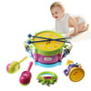 Educational Toys,5pcs Kids Baby Roll Drum Musical Instruments Band Kit Children Toy