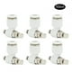 thumbnail image 2 of 50Pcs Air Flow Control Valve Pneumatic White Adjustment Durable Quick Connector SL6‑M5, 2 of 5