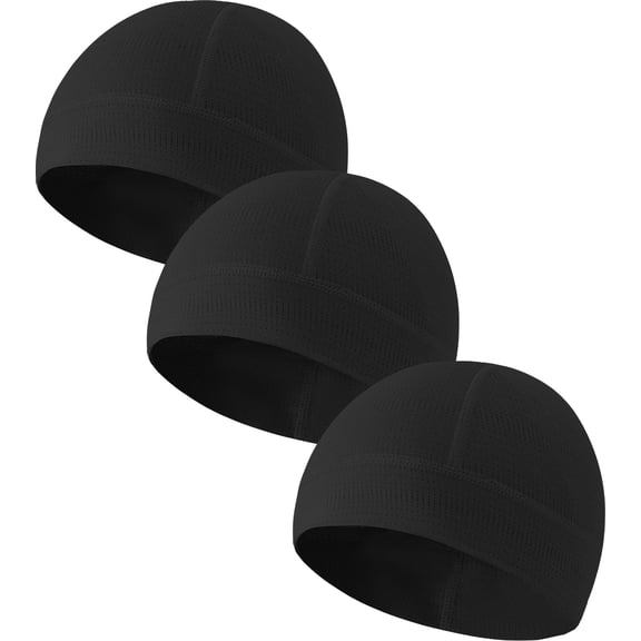 3 Pieces Lightweight Skull Cap for Men Women Breathable Helmet Liner Cooling Hat Soft Running Cycling Beanie Hats