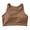 Brown, variant on Sports Bra for Women Yoga Bra for Workout Push Up Yoga Sports Bra High Intensity Fitness Vest with Back Beauty Black S