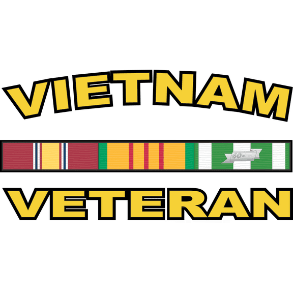 MilitaryBest Vietnam Veteran Vinyl Transfer Automotive Decal & Stickers, 3.8"