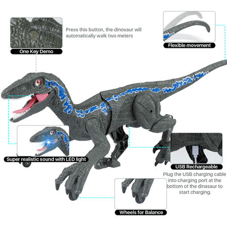 Jouet robot électronique télécommandé de dinosaure marchant - Temu