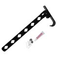 thumbnail image 4 of BEADCEST 1Pcs Wall-mounted Aluminum Alloy Hanging Rods for Clothes in Black, 4 of 8