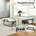 thumbnail image 3 of Barara King Cot Size Folding Bed with Memory Foam Mattress and Pillow, 3 of 10