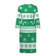 thumbnail image 4 of Yuyamidu Snowflake Robe for Women Long Dressing Gown Xmas Tree Mid-Length Robes Size XL Christmas Bathrobe with Waist Belt Green Long Sleeve Housecoat for Sleeping, 4 of 7