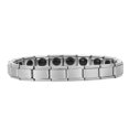 thumbnail image 4 of Pulsera de acero de titanio unisex de estilo simple, brazalete de joyería para energía saludable (plata), 4 of 5