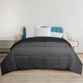 thumbnail image 6 of ROYALE Queen Comforter - All Season Down Alternative Bedding Comforters - Lightweight Quilted Comforter with Corner Tabs- Soft Luxury Hotel Comforters- Box Stitched Duvet Insert (Queen, Black & Grey), 6 of 9