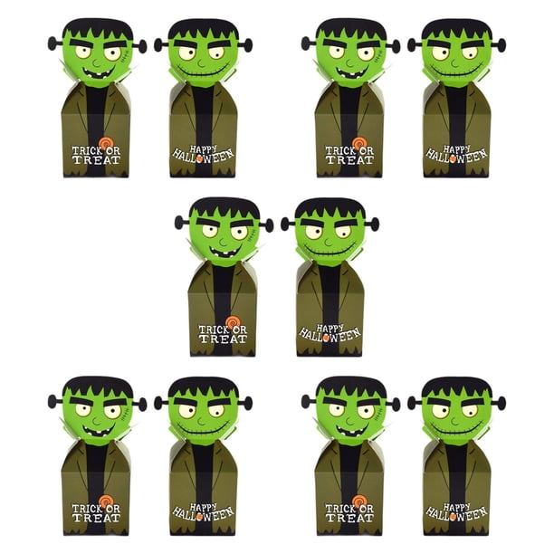 10 cajas de dulces de Halloween, cajas de regalo, cajas de embalaje de dulces, cajas de chocolate decorativas para pedir dulces, cajas de cartón para Gigante verde